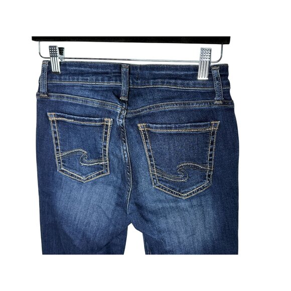 Silver Jeans Co Elyse Slim Boot Dark Wash Stretch Denim Jeans | Size 24 - Picture 11 of 11